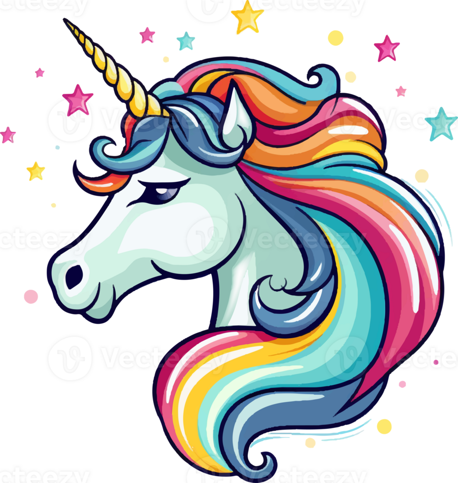 pony cute rainbow ai generate png