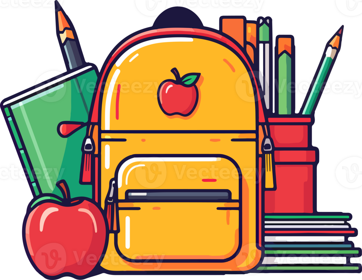 cartoon student cute school ai generate png