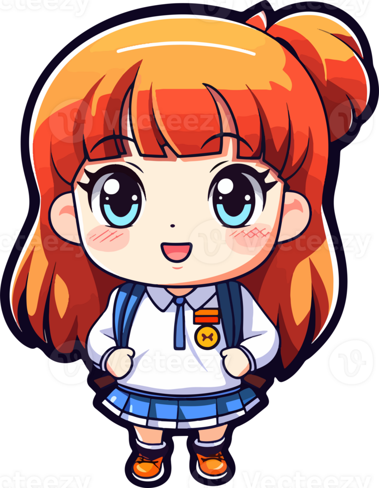 cartoon student cute school ai generate png