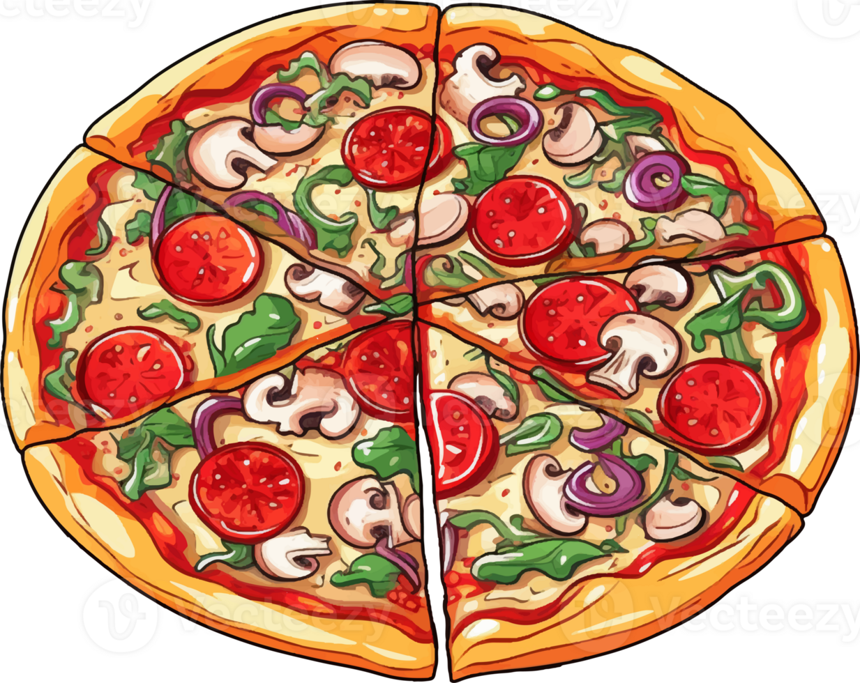 pizza cartoon ai generate png