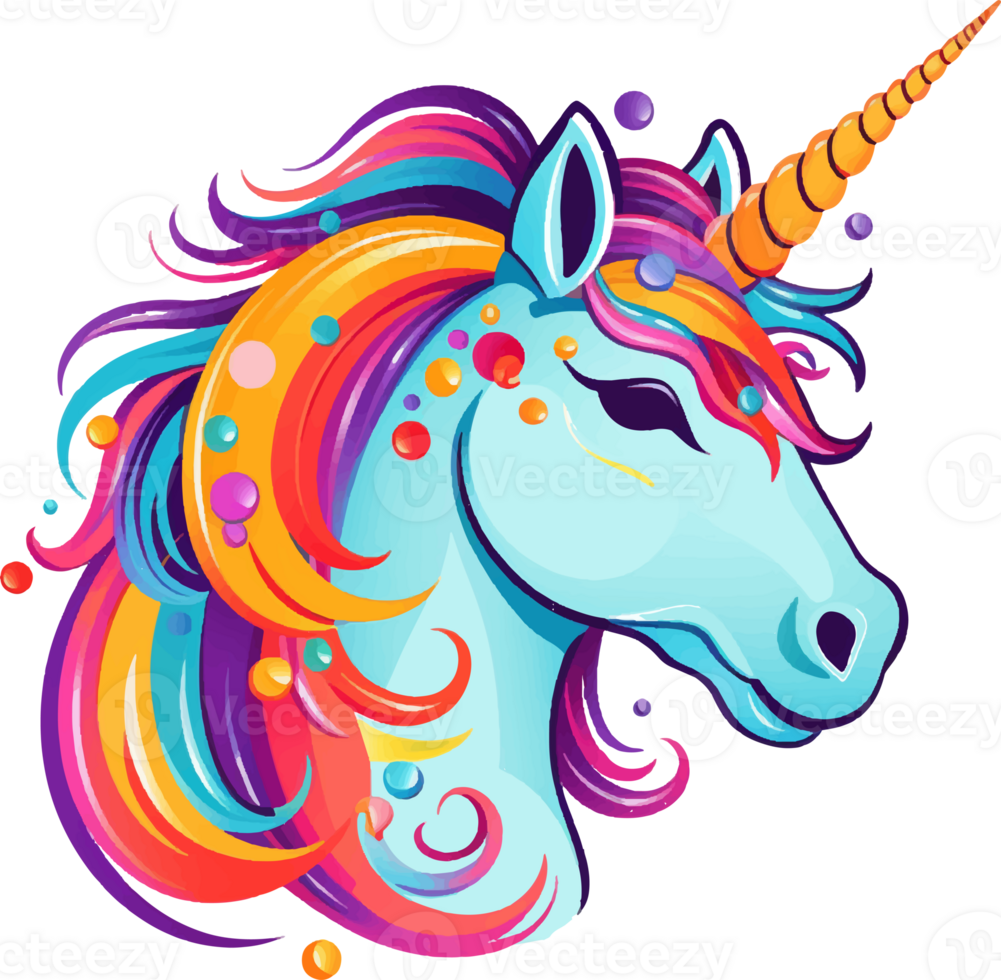 pony cute rainbow ai generate png