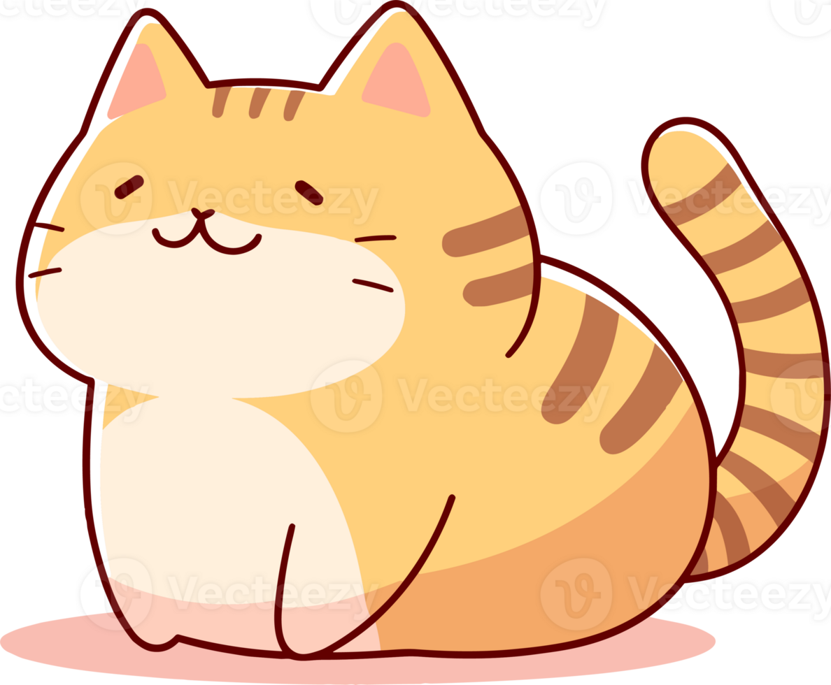 cartoon cat cute ai generate png