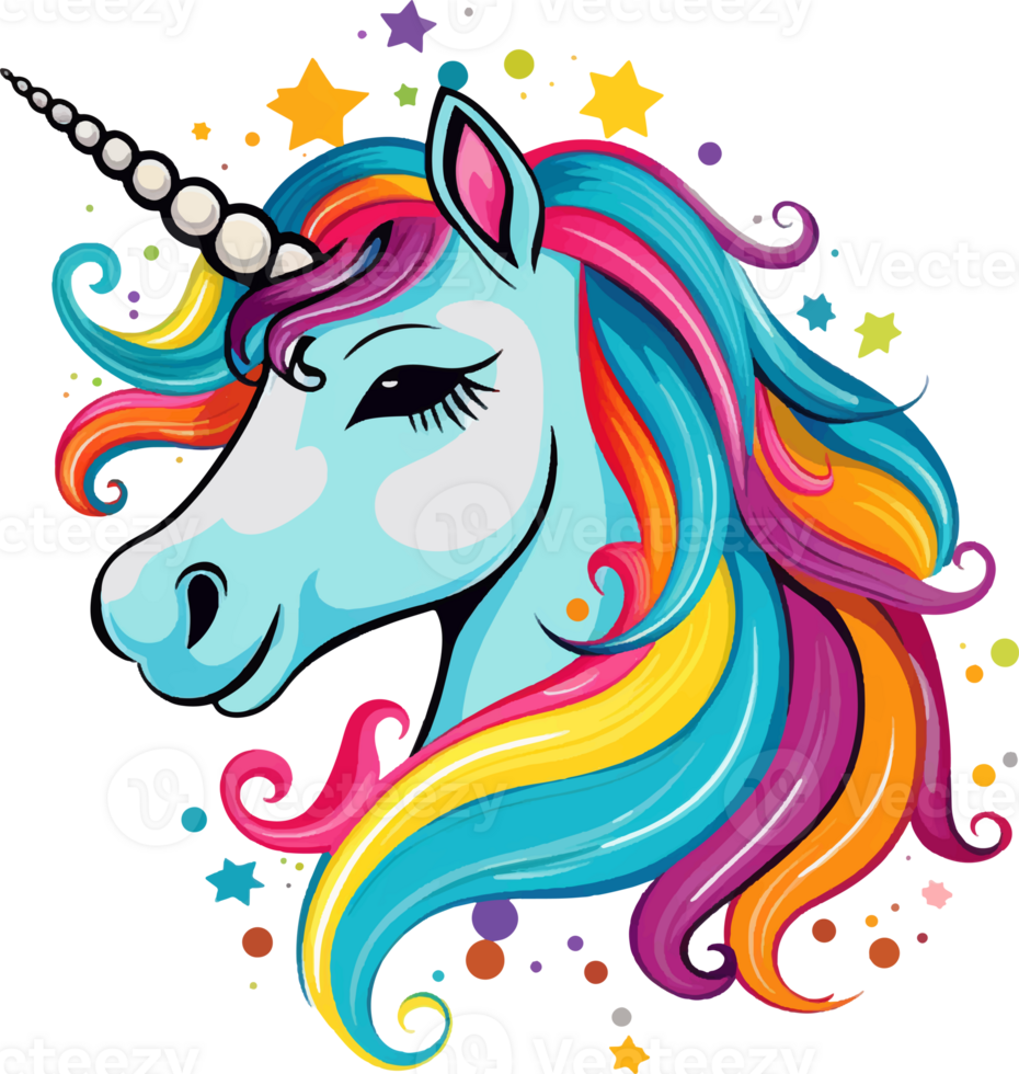 poney mignonne arc en ciel ai produire png