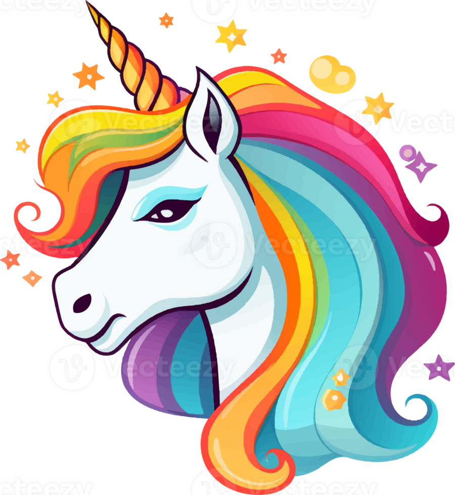 poney mignonne arc en ciel ai produire png