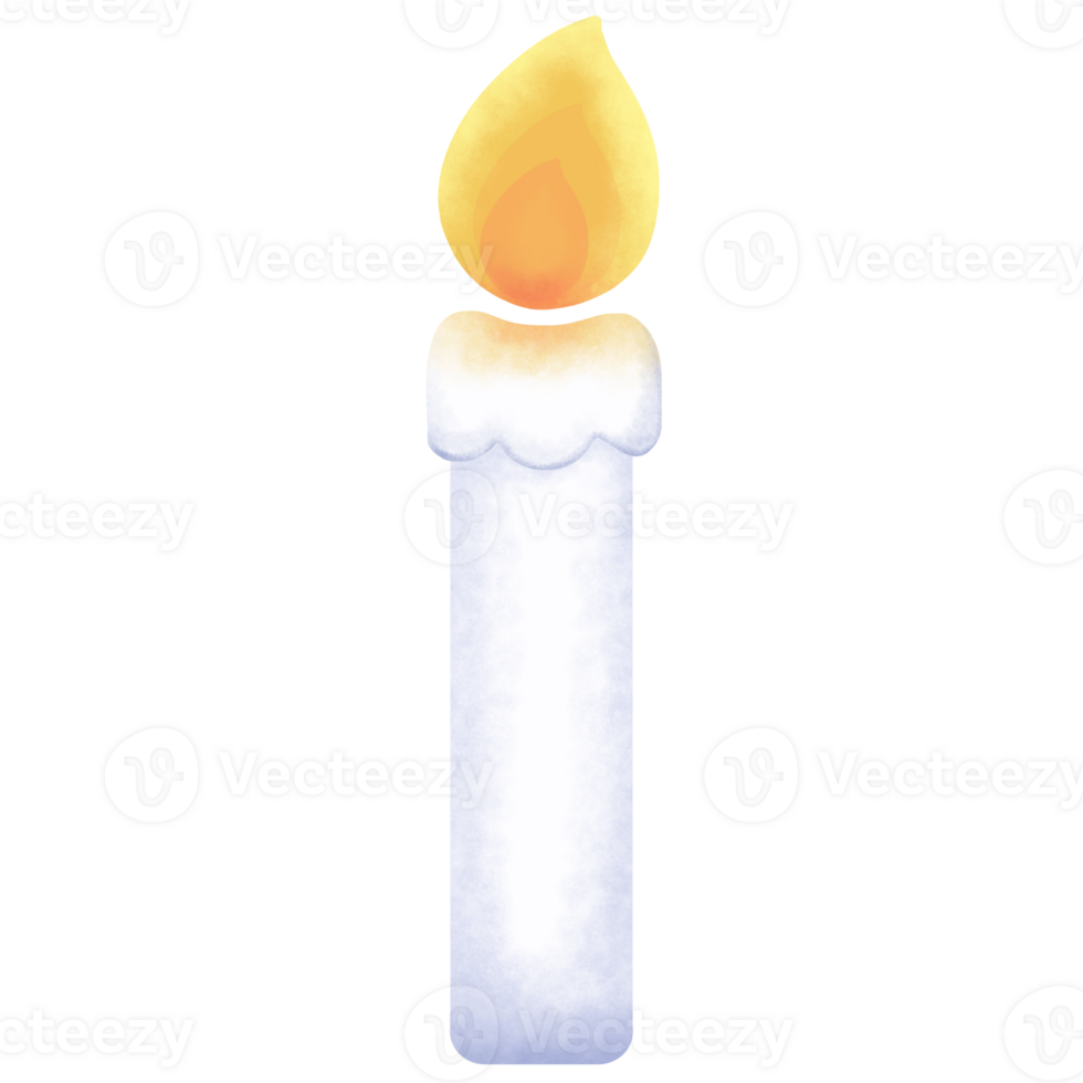 White Lit Candle png