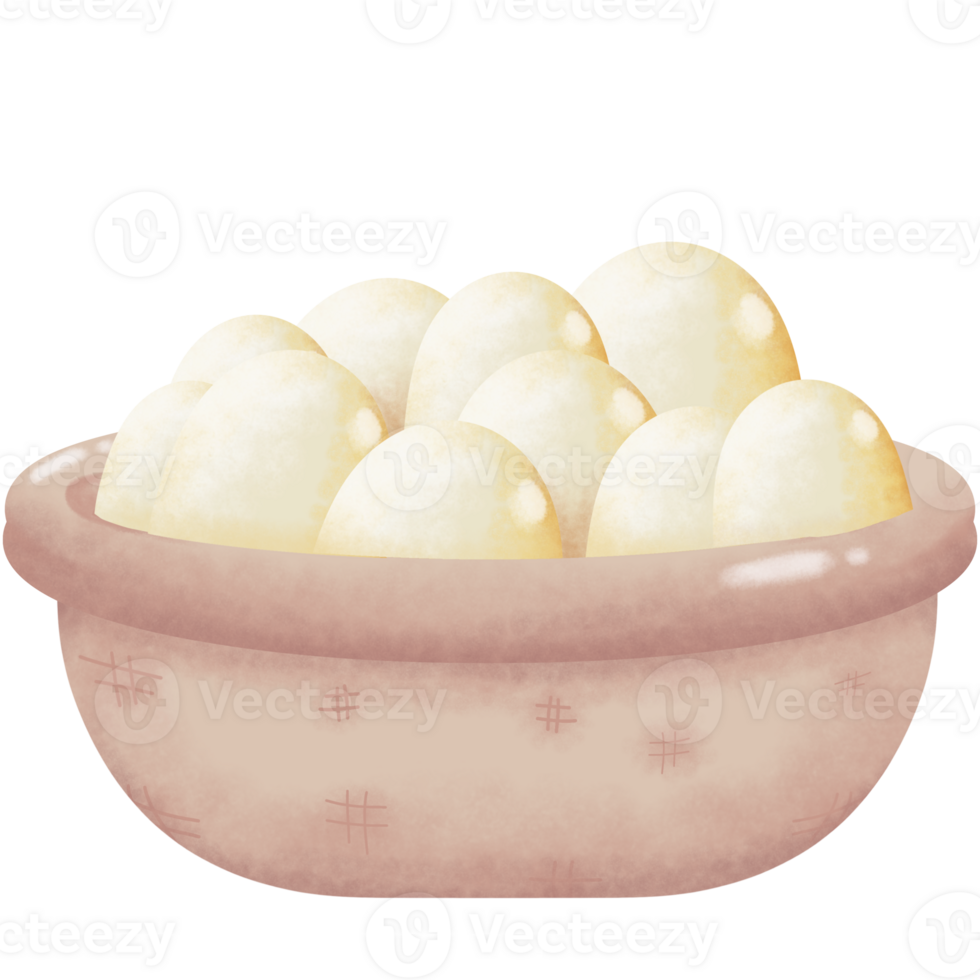 Chicken Eggs in a Basket png