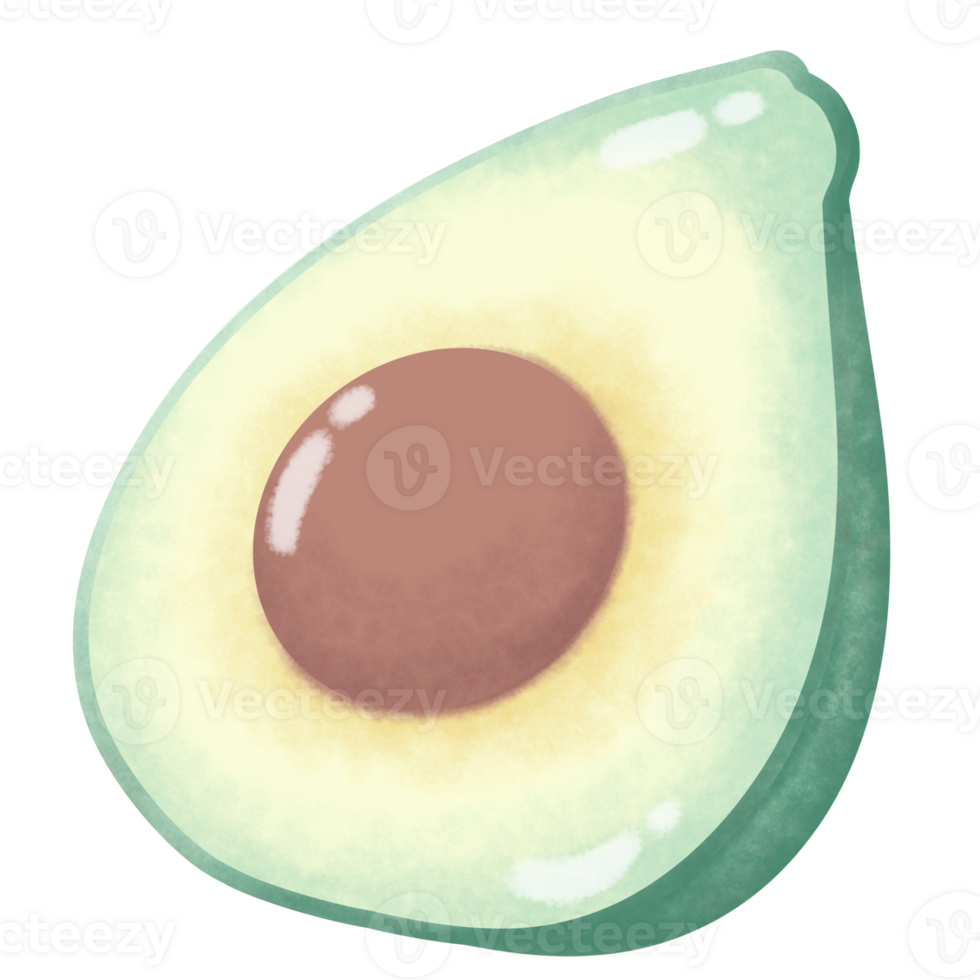 Half Cut Avocado png