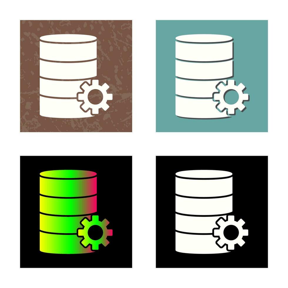 Unique Database Management Vector Icon