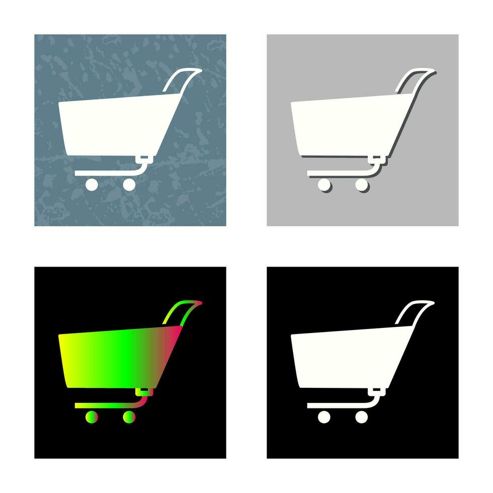 icono de vector de carrito de compras único