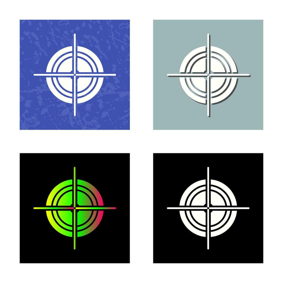 Unique Target Vector Icon