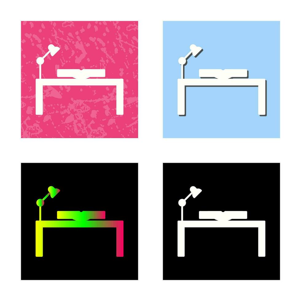 Unique Study Desk Vector Icon