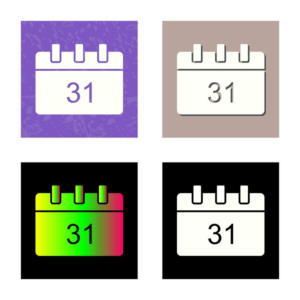 icono de vector de calendario único