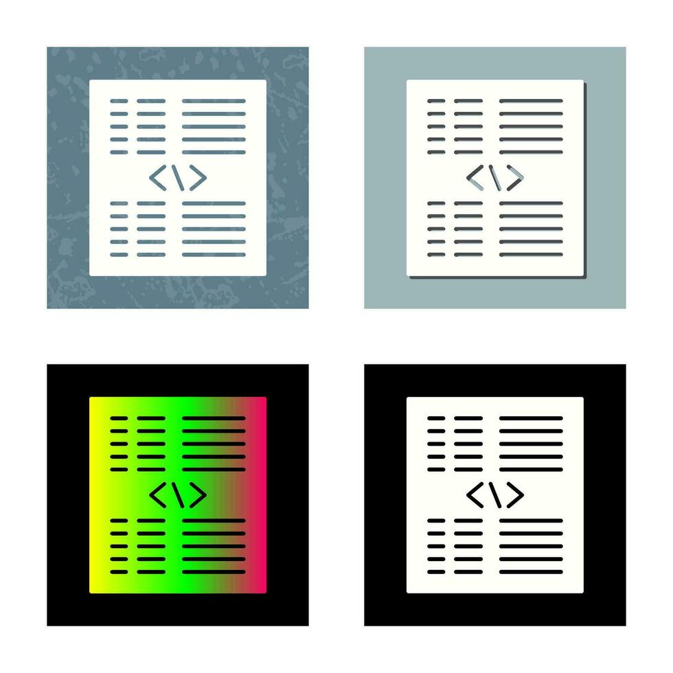 Piece of Code Vector Icon