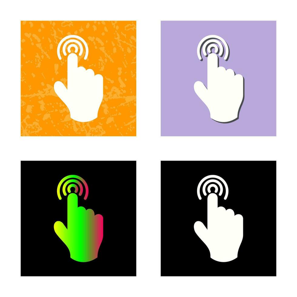 Danger of Hand Press Vector Icon