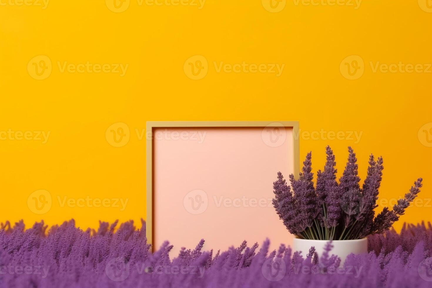 a little lavender on all sides of the picture. photo