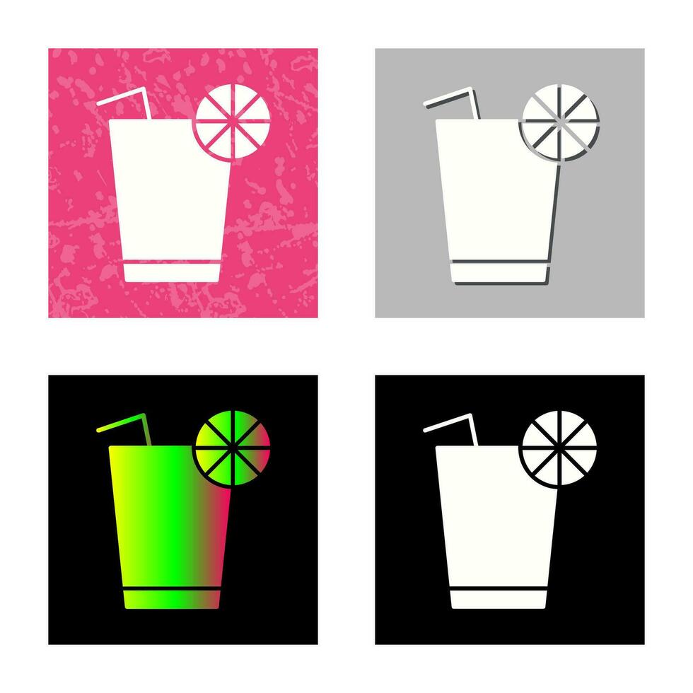 Unique Lemon Juice Vector Icon