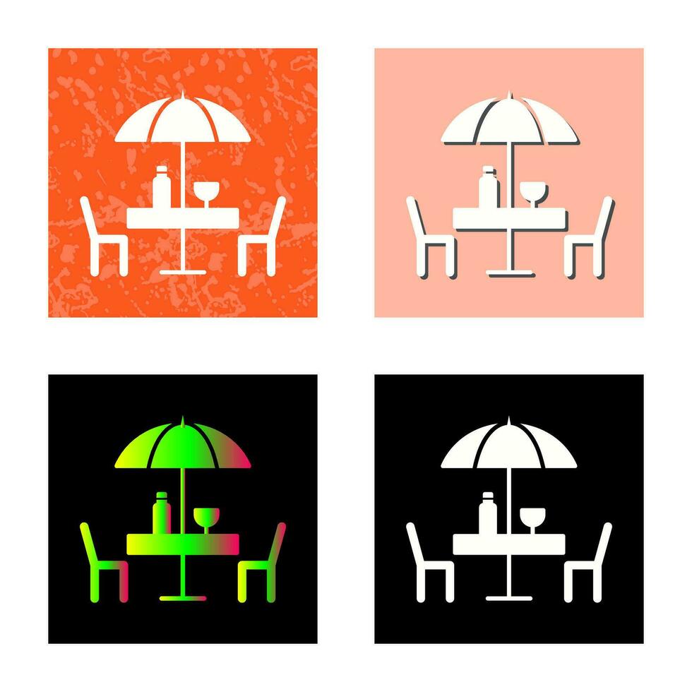 Unique Cafe Table Vector Icon