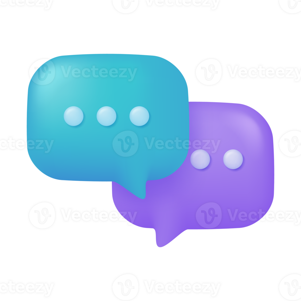 3d text box. Speech bubble dialog dialogue. questions and answers png