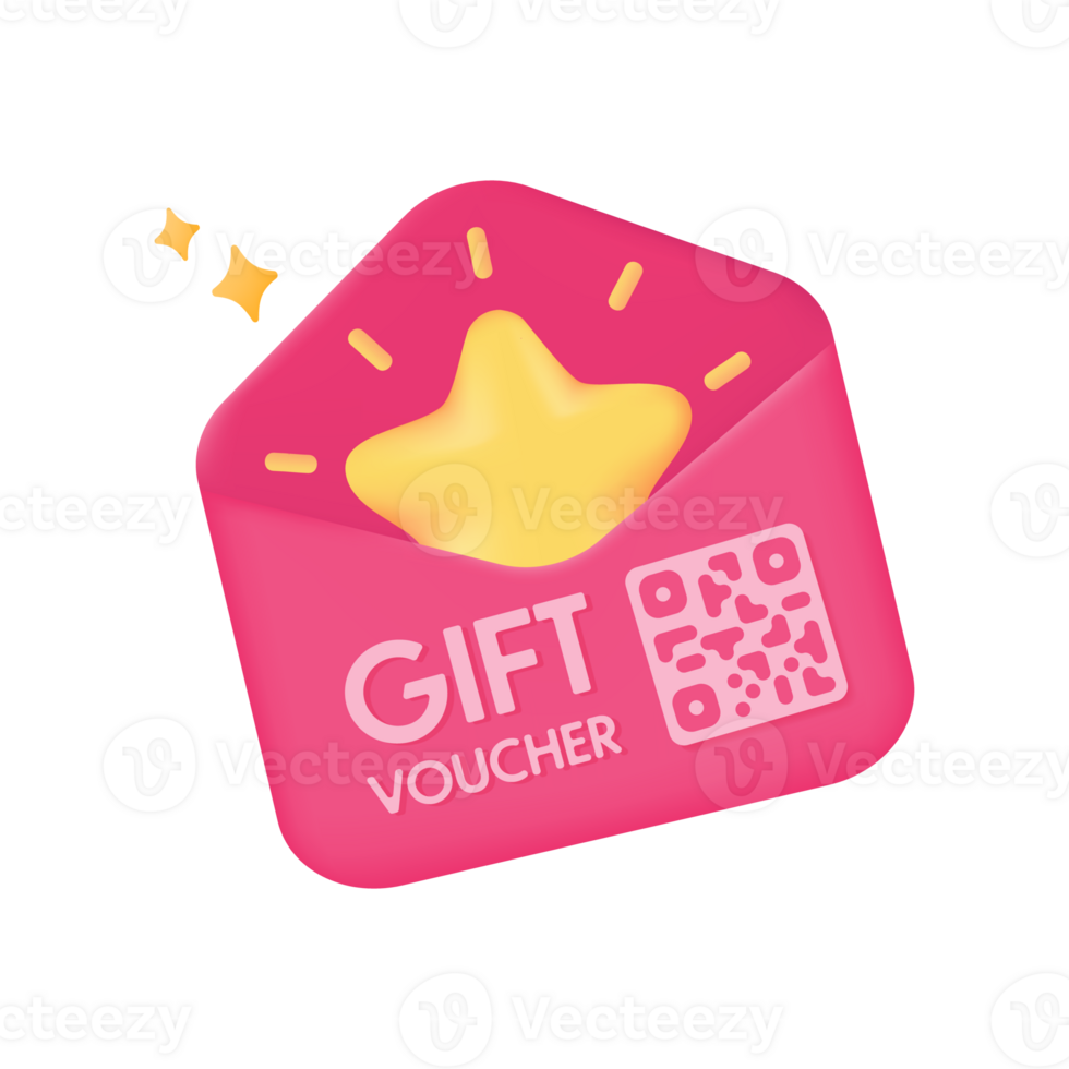 special offer delivery envelope Festive product price discounts. 3d illustration. png
