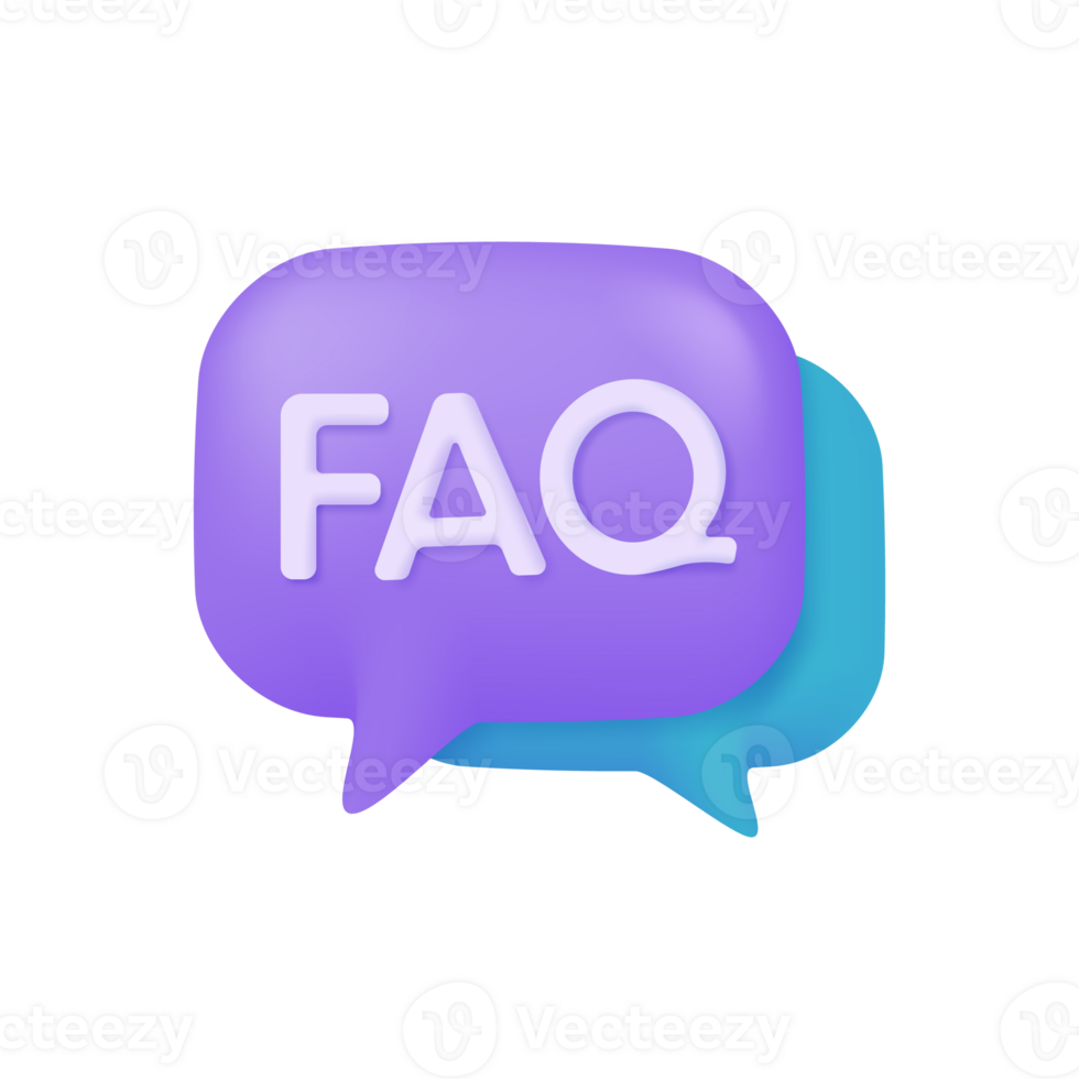 3d text box. Speech bubble dialog dialogue. questions and answers png