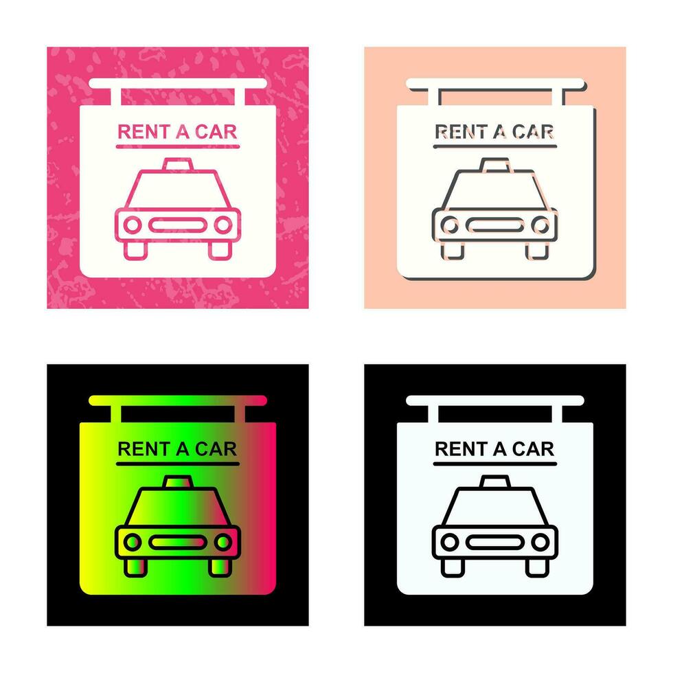 Rent a Car Vector Icon