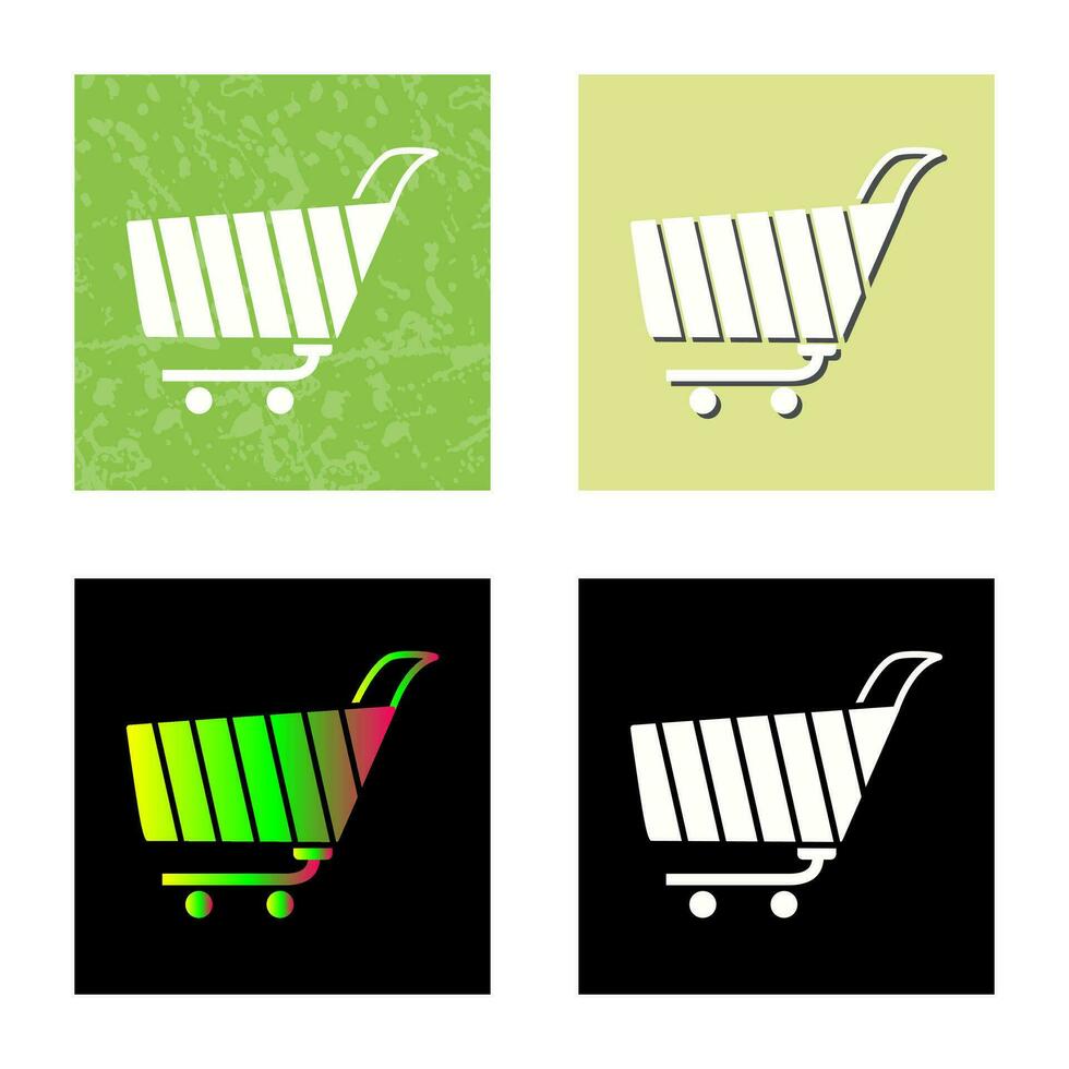 icono de vector de carrito de compras único