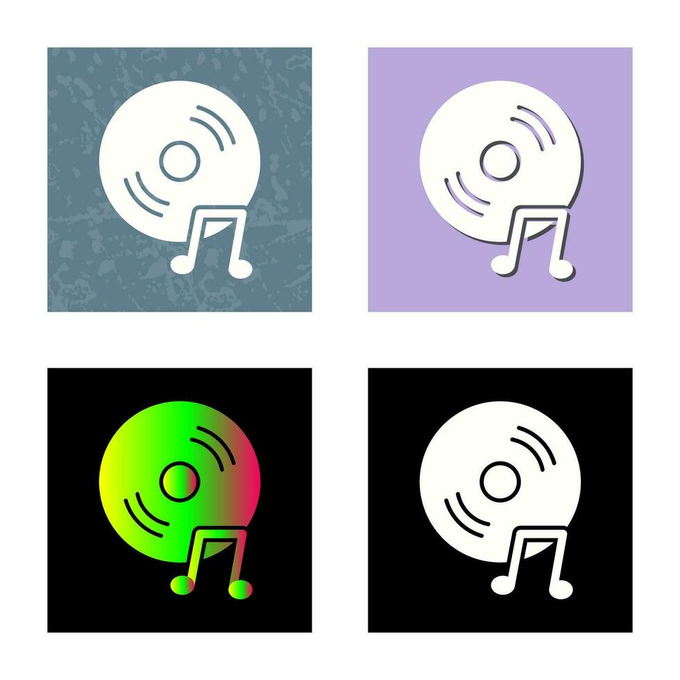 Unique Music CD Vector Icon
