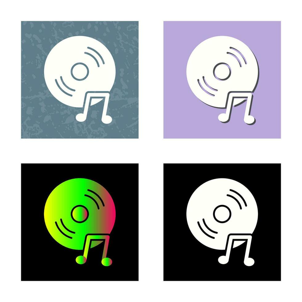 icono de vector de cd de música única