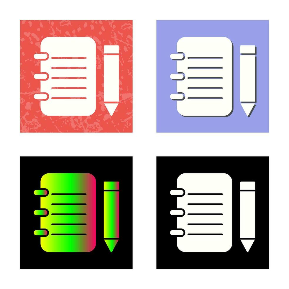 Unique Notepad Vector Icon