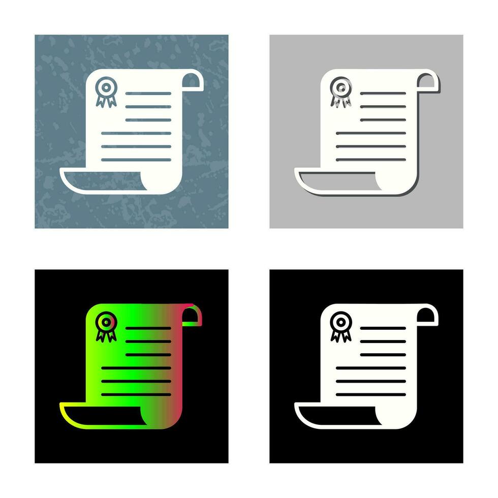 Unique Diploma Vector Icon