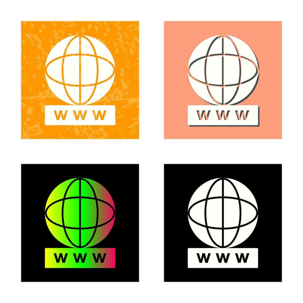 Unique World Wide Web Vector Icon