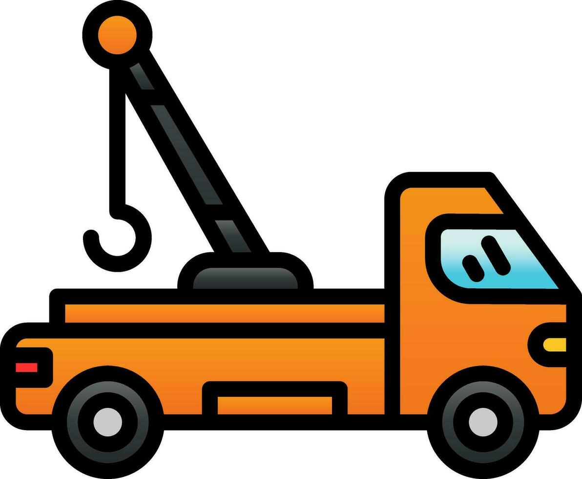 Tow truck Vector Icon Design