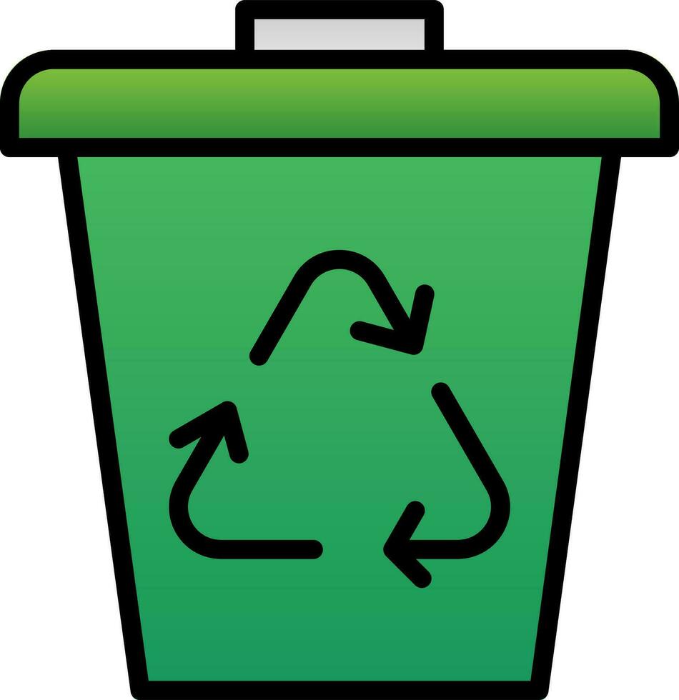 Waste bin Vector Icon Design