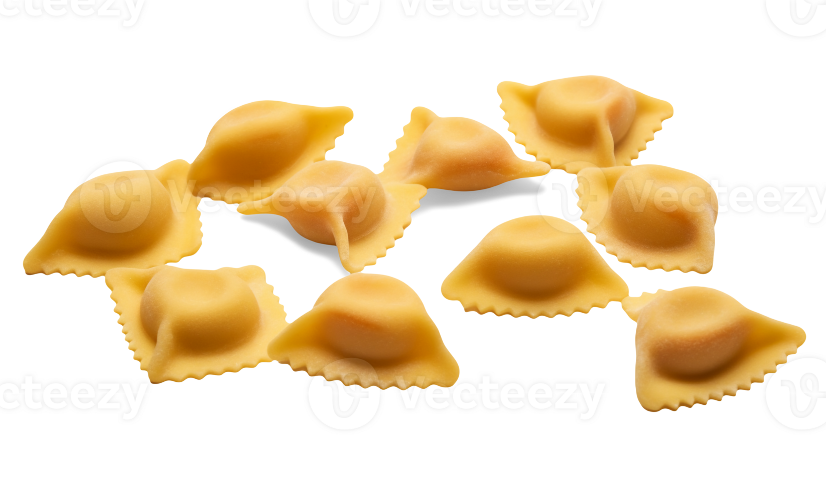 Ravioli pasta isolated on transparent background, png