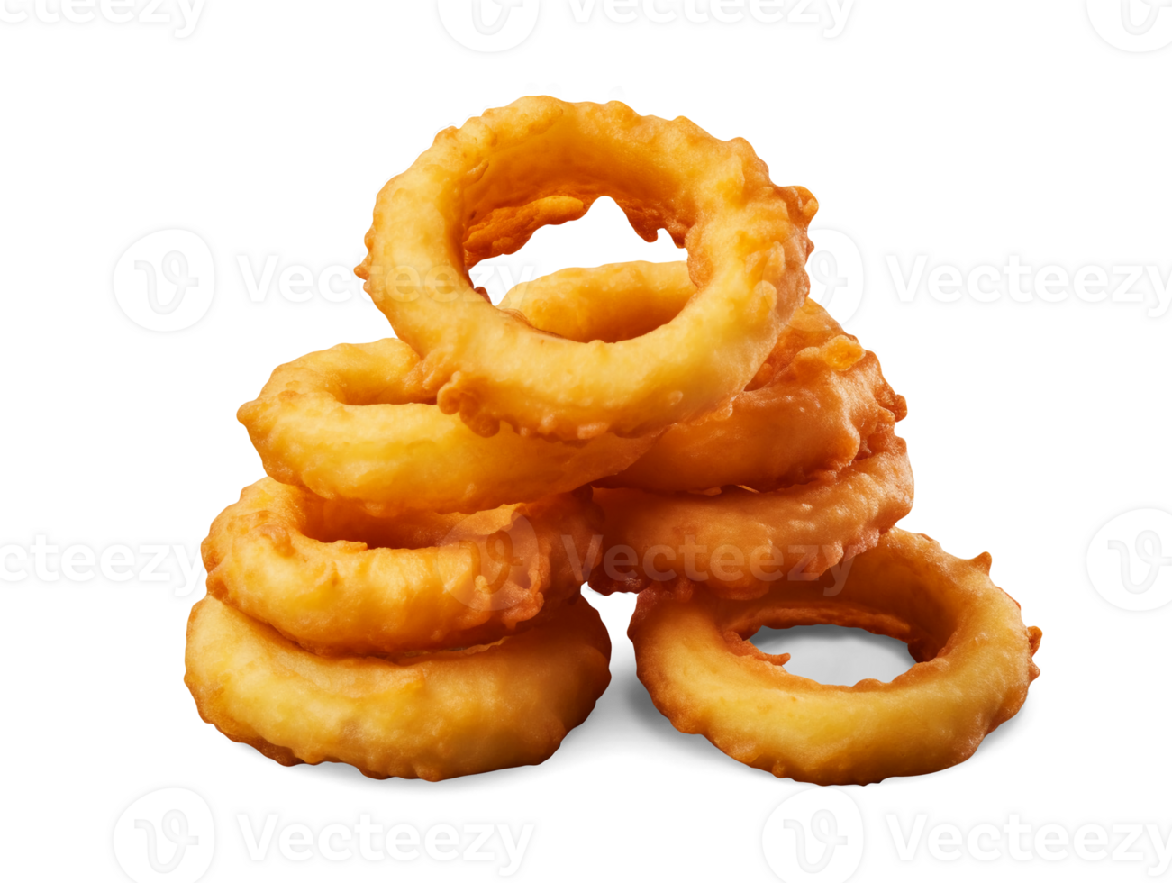 Onion rings isolated on transparent background, png