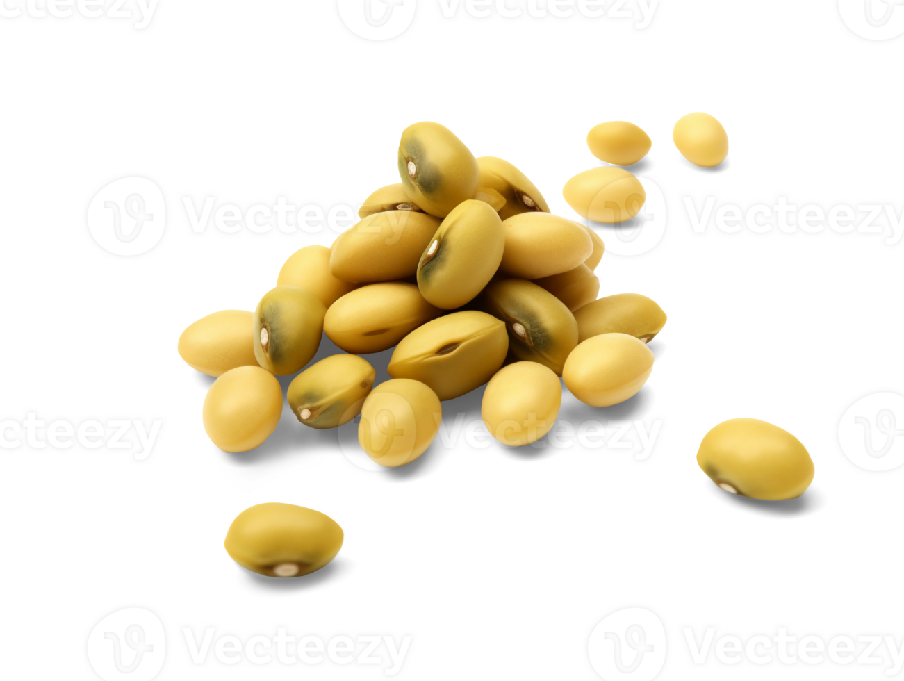 Soybeans isolated on transparent background, png