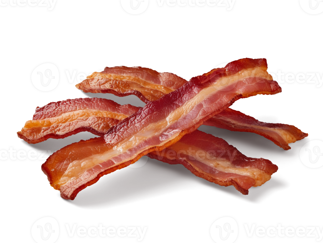 bacon skivor isolerat på transparent bakgrund, png