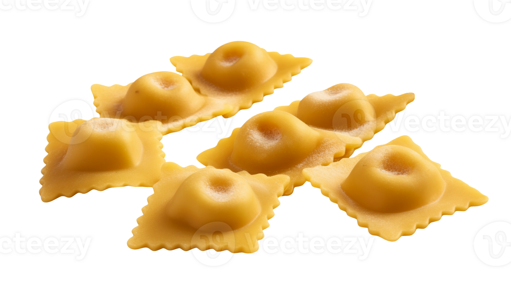 Ravioli pasta isolated on transparent background, png
