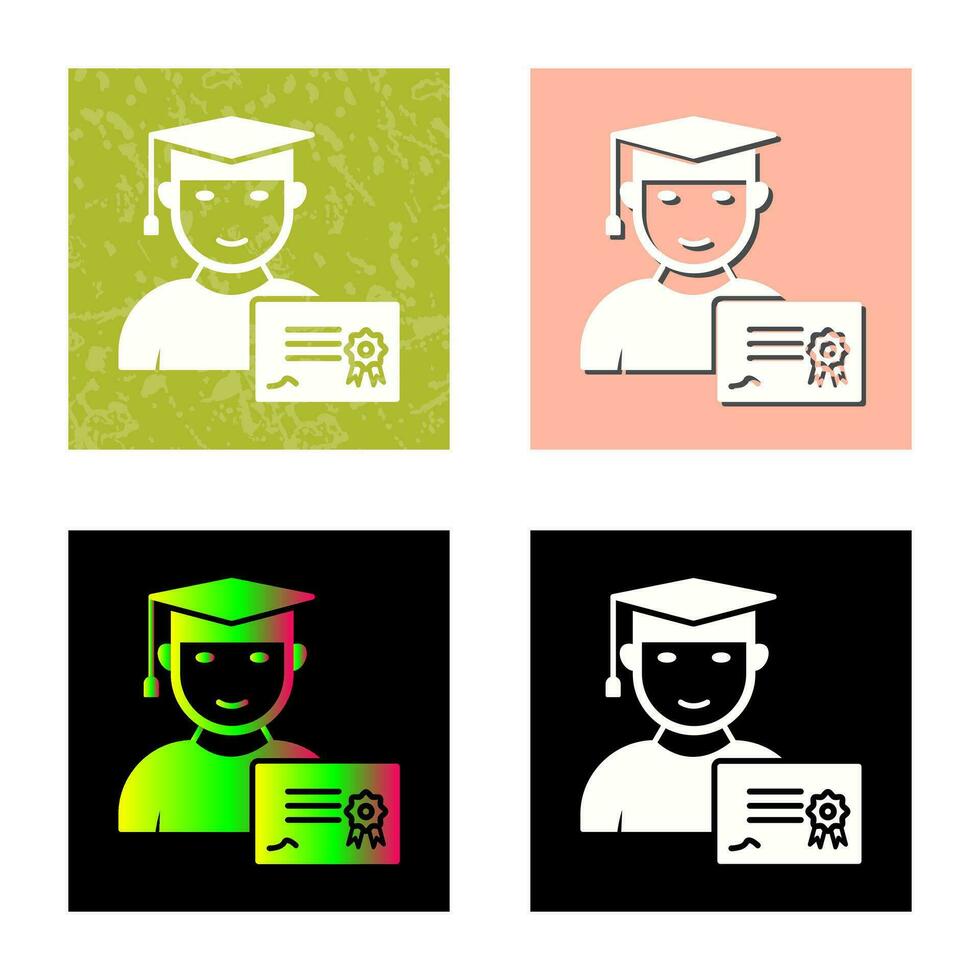Unique Receiving Diploma Vector Icon