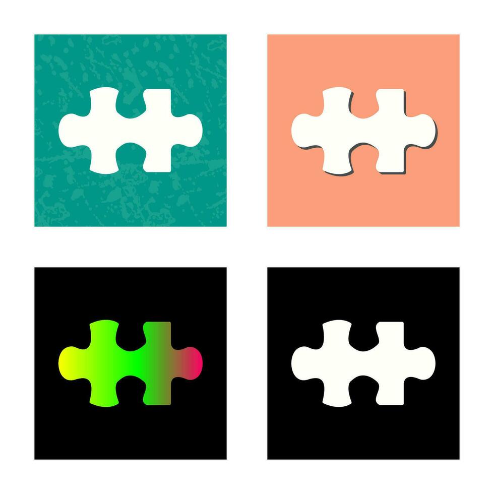 Unique Puzzle Piece Vector Icon