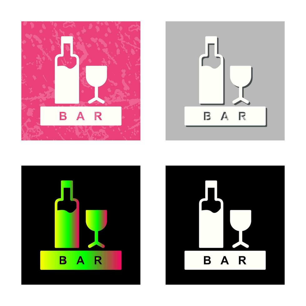 Unique Bar Sign Vector Icon