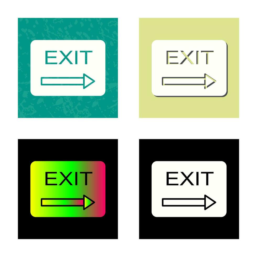 Unique Exit Vector Icon