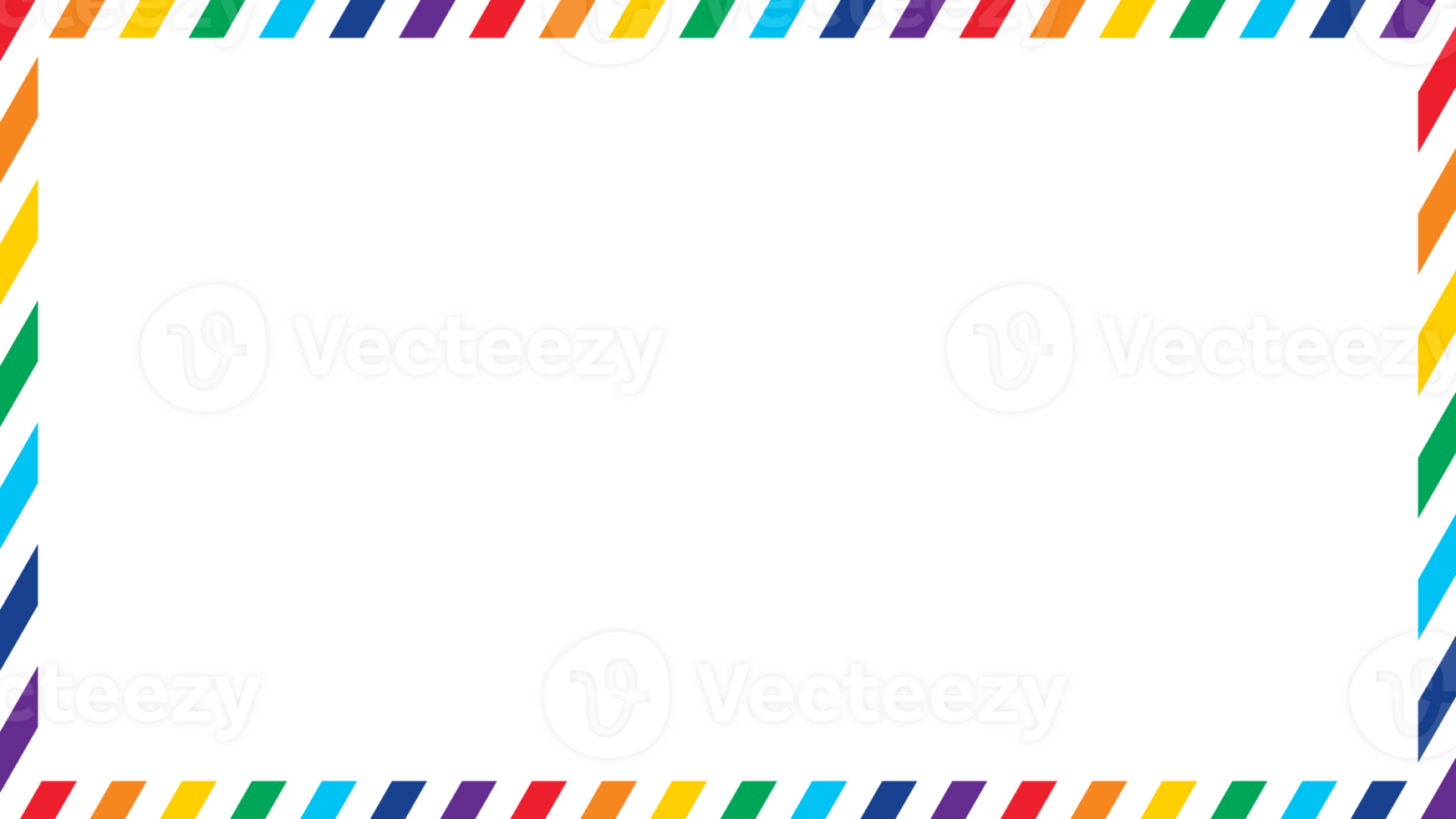 Striped frame colorful rectangular 25222506 PNG