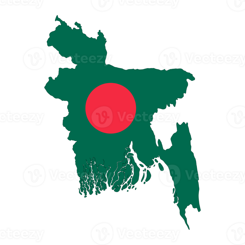 Bangladesh Flag Map png