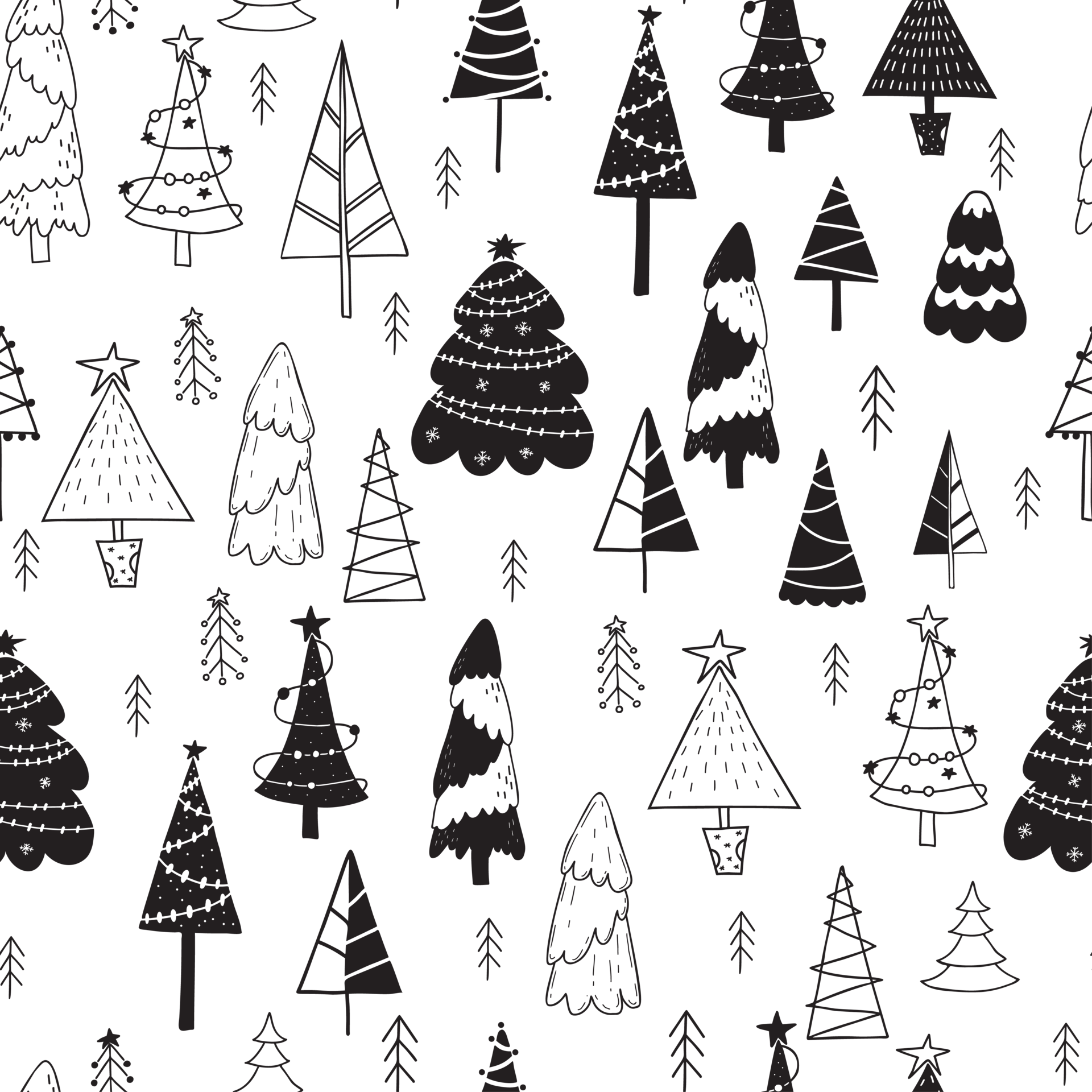 Seamless Pattern Of Christmas Trees 25222541 PNG seamless-pattern-of-christmas-trees-25222541-png