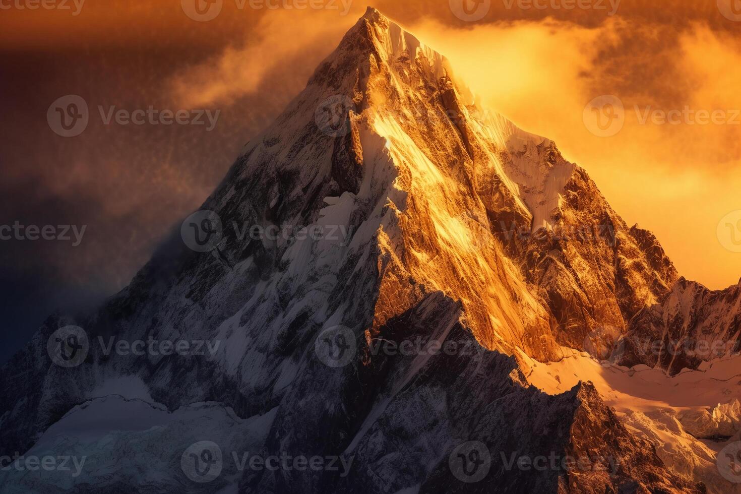 photo ofa rugged mountaineer Alpine peak.