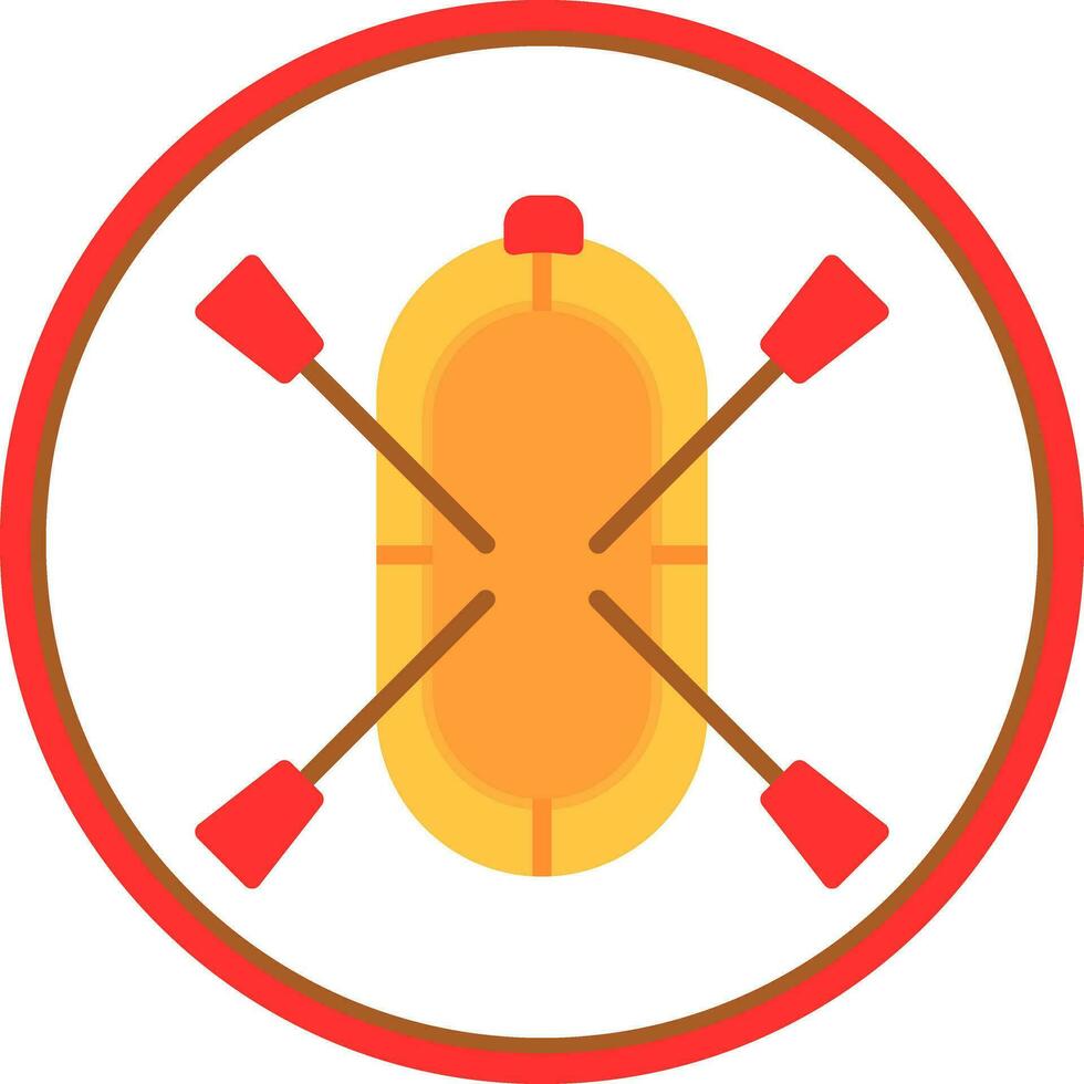 Rafting Vector Icon Design