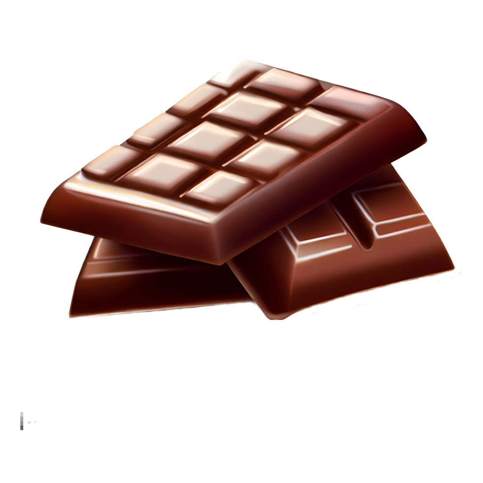 realista chocolate bar ilustración con transparente antecedentes ai generado png