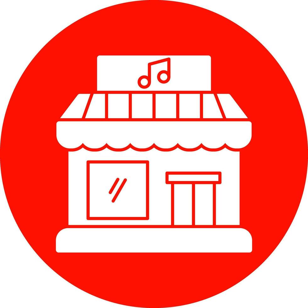 diseño de icono de vector de tienda de música