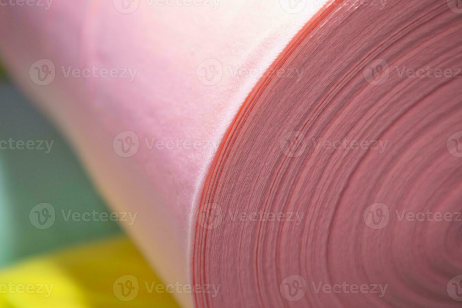 Fabric rolls Closeup focus pattern texture background photo